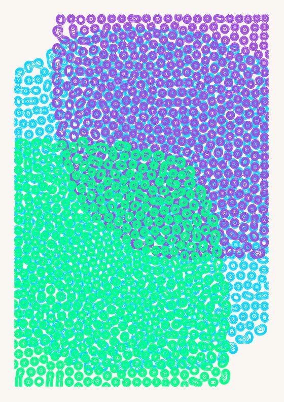 Reaction-Diffusion Maze Stripes